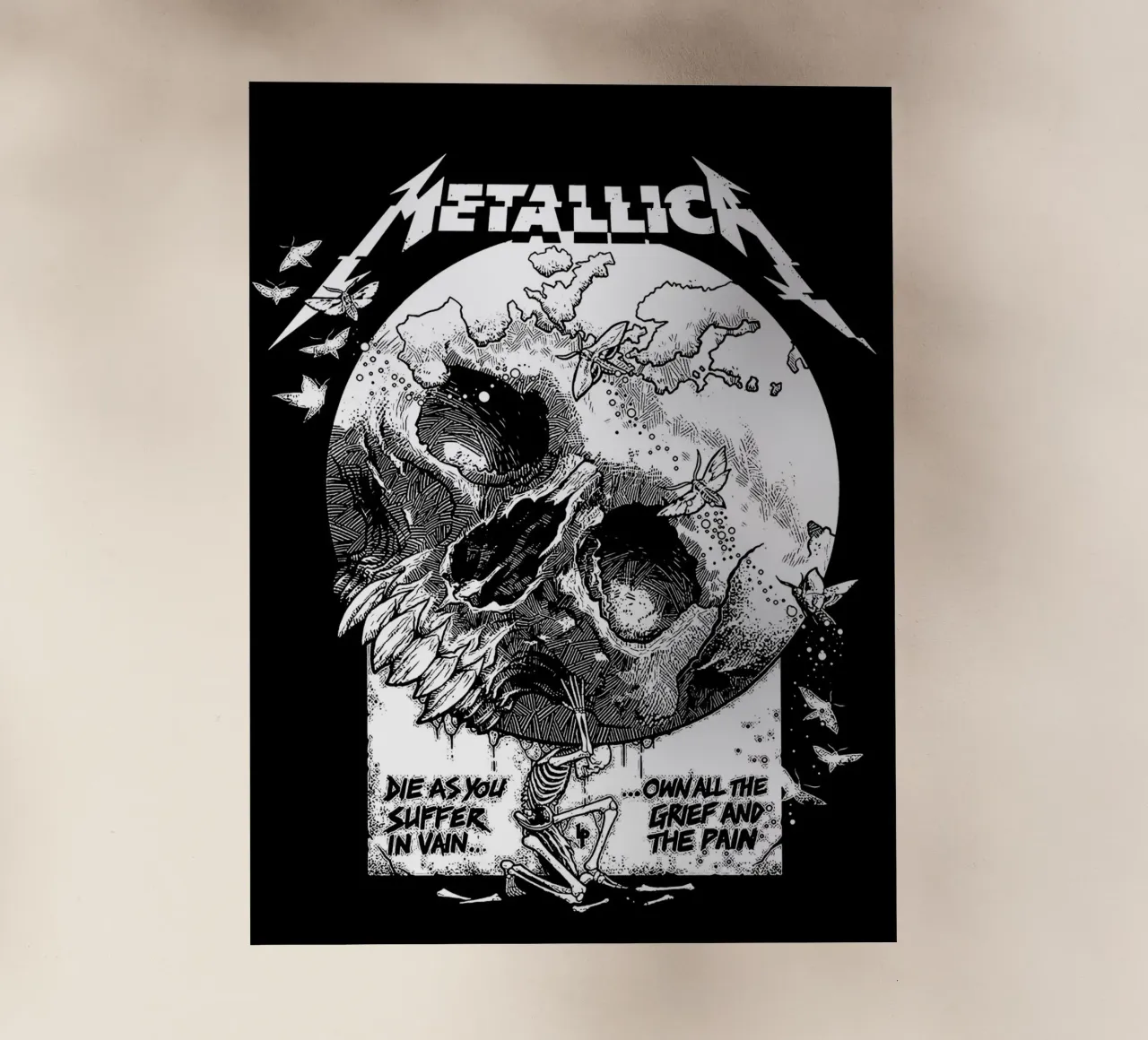 teschio metallichead arte pellicola backlit da music soul