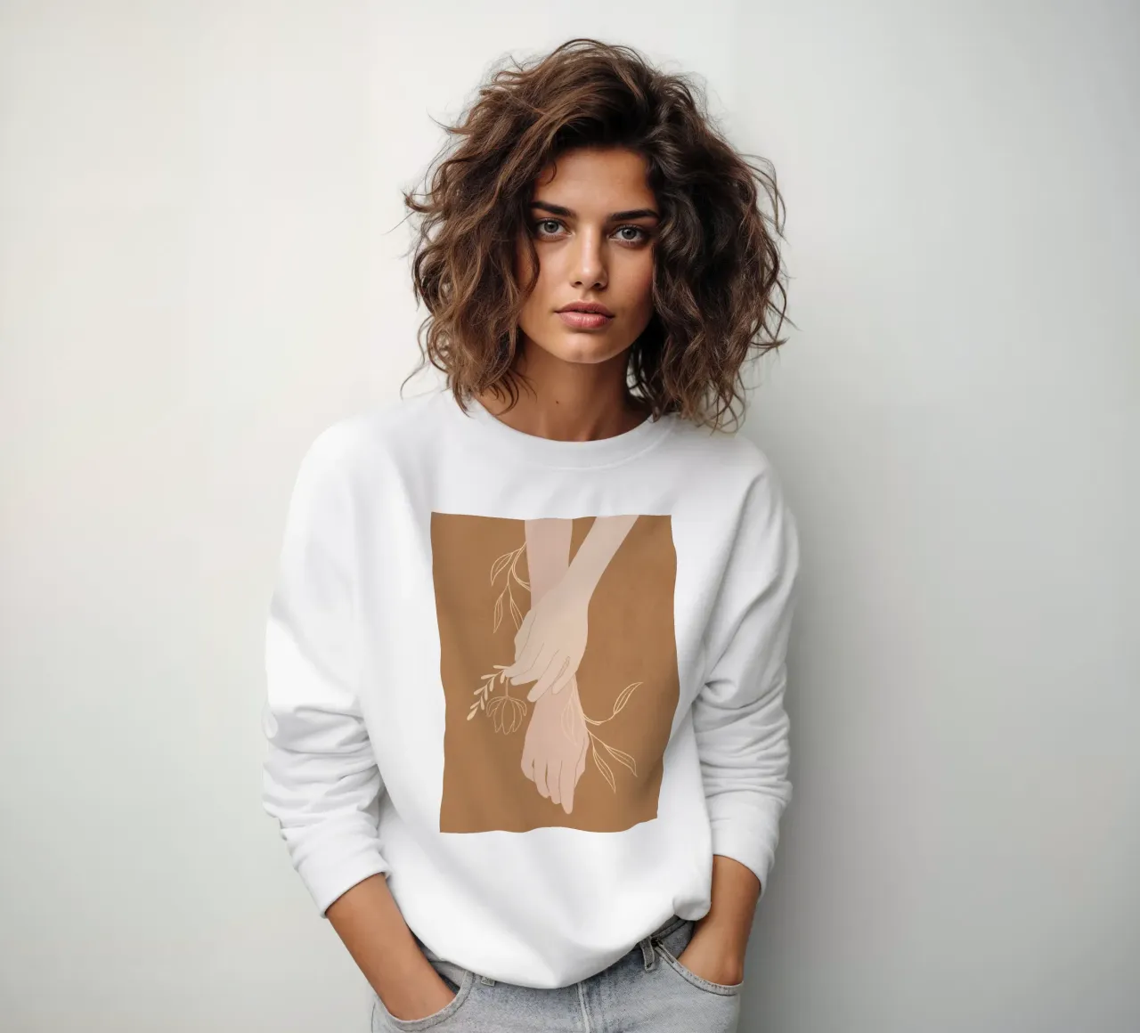Hand in bloei sweatshirt van LeaDArt