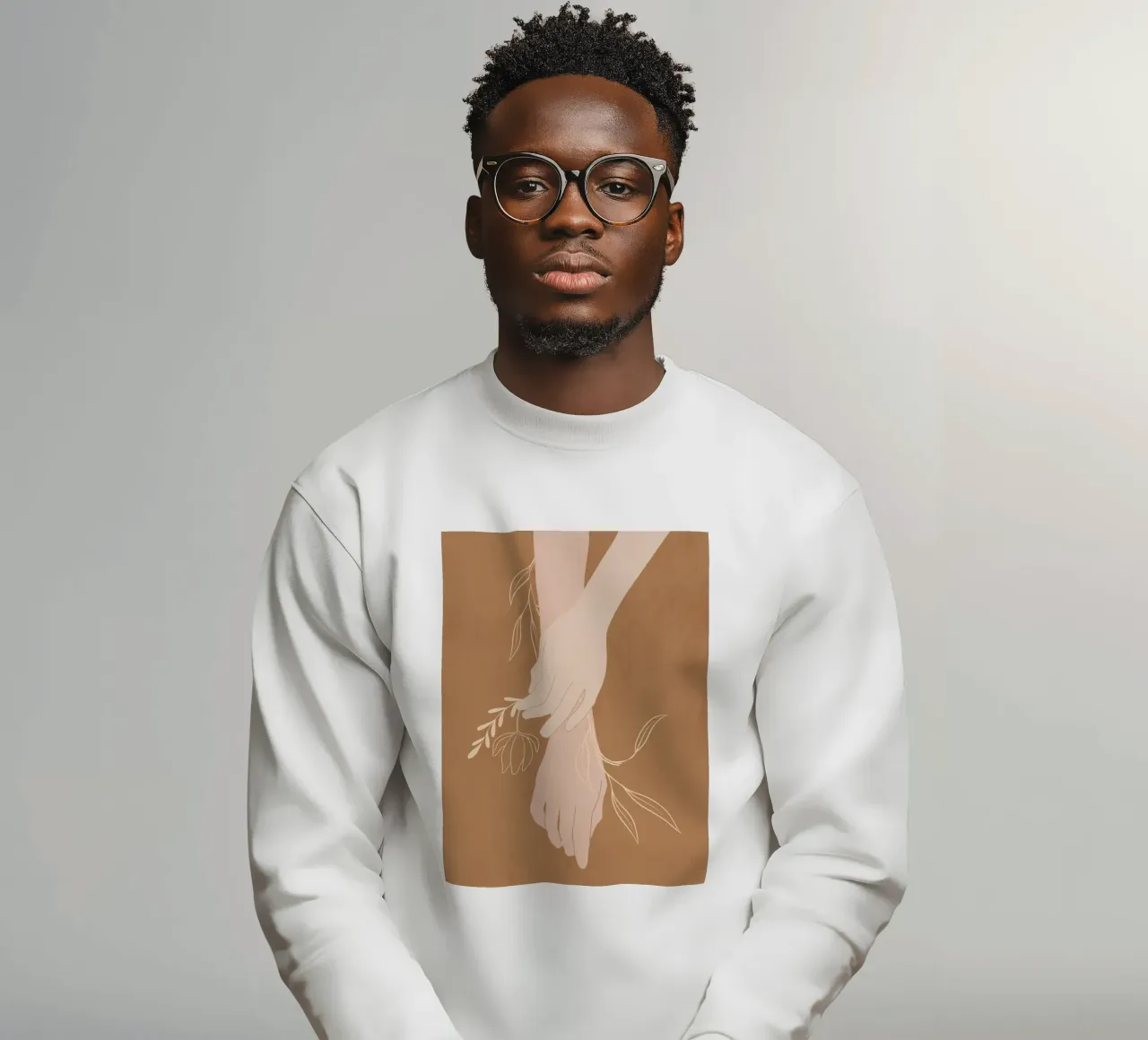 Hand in bloei sweatshirt van LeaDArt