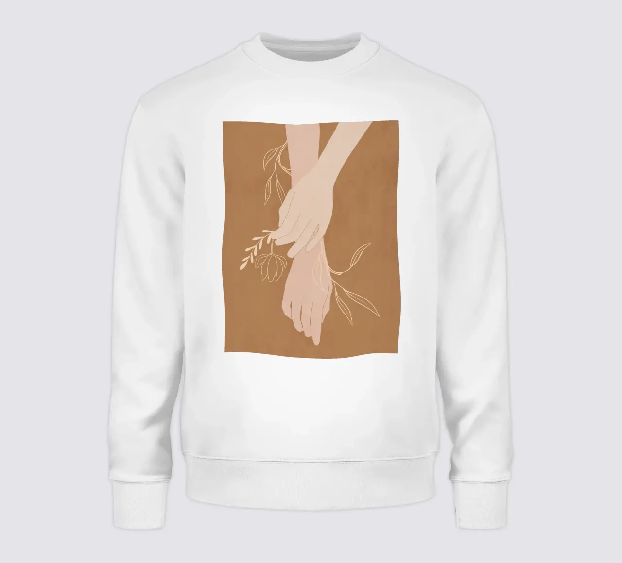 Hand in bloei sweatshirt van LeaDArt
