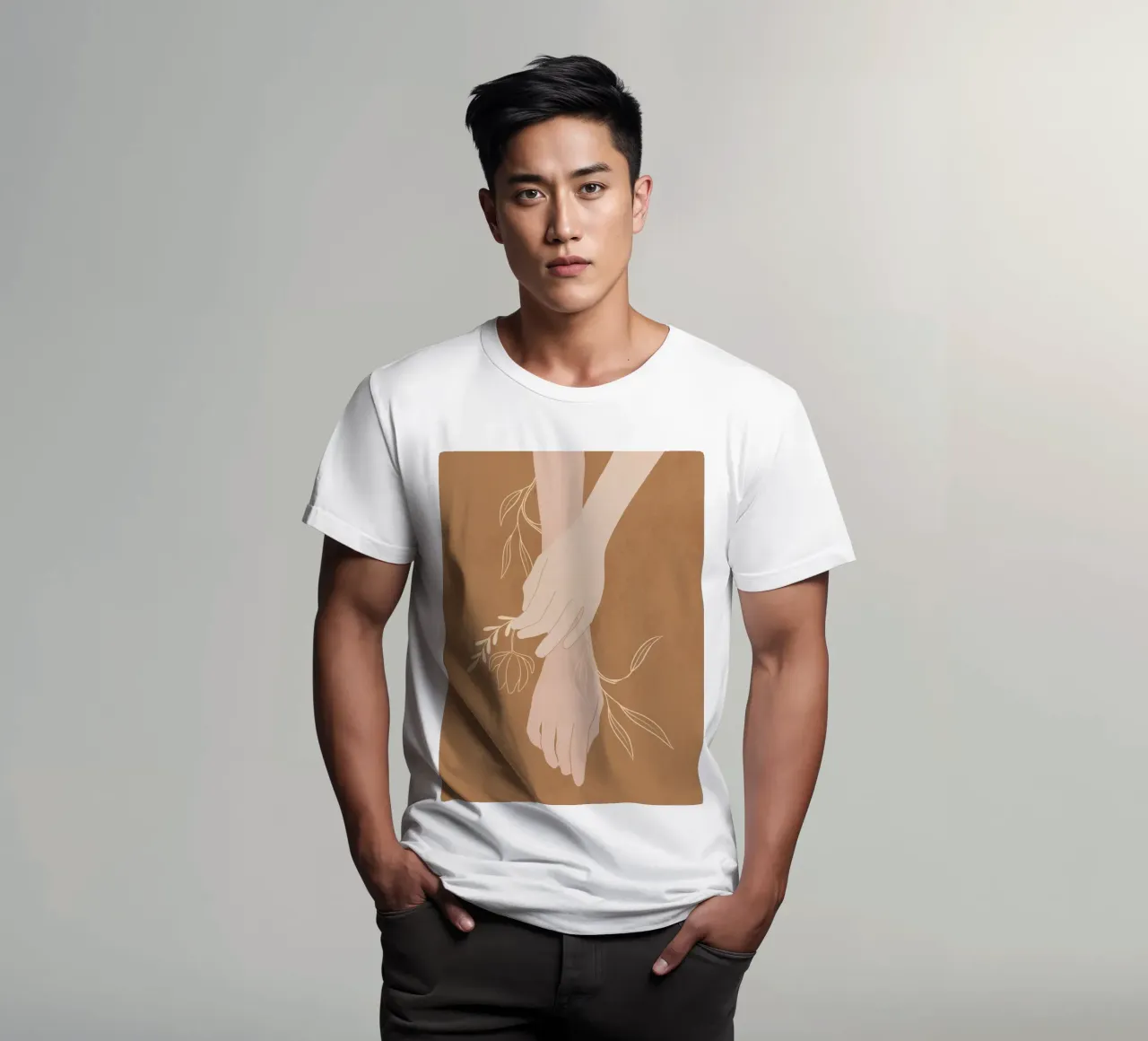 Mano in fiore t-shirt da LeaDArt