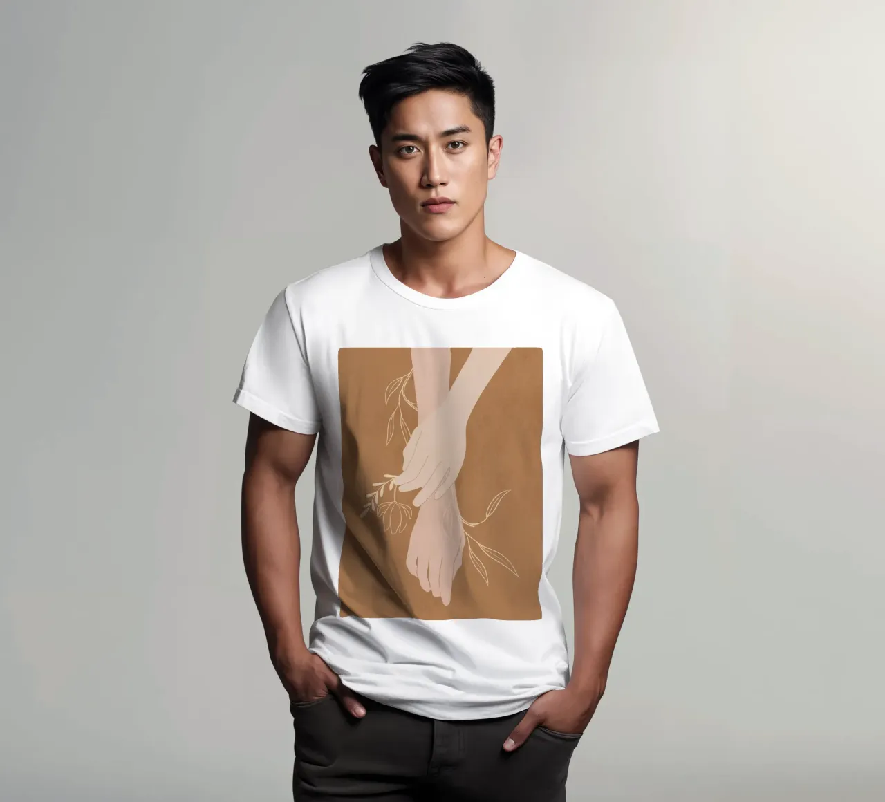 Mano in fiore t-shirt da LeaDArt