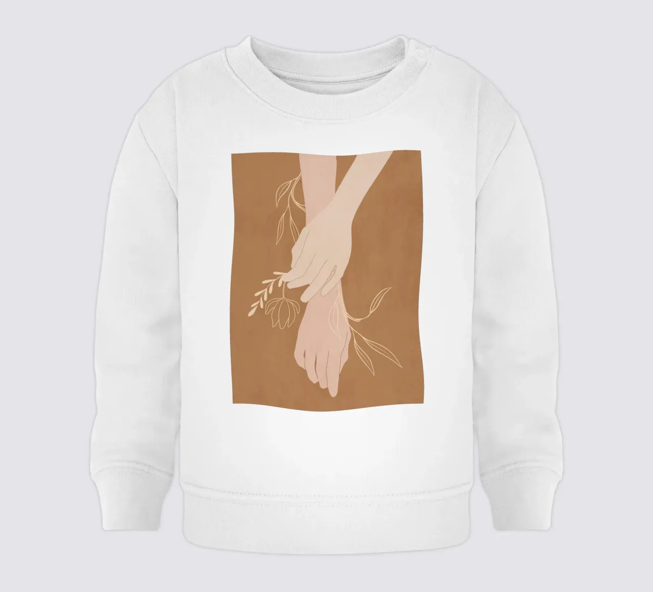 Mano in fiore felpa neonato da LeaDArt