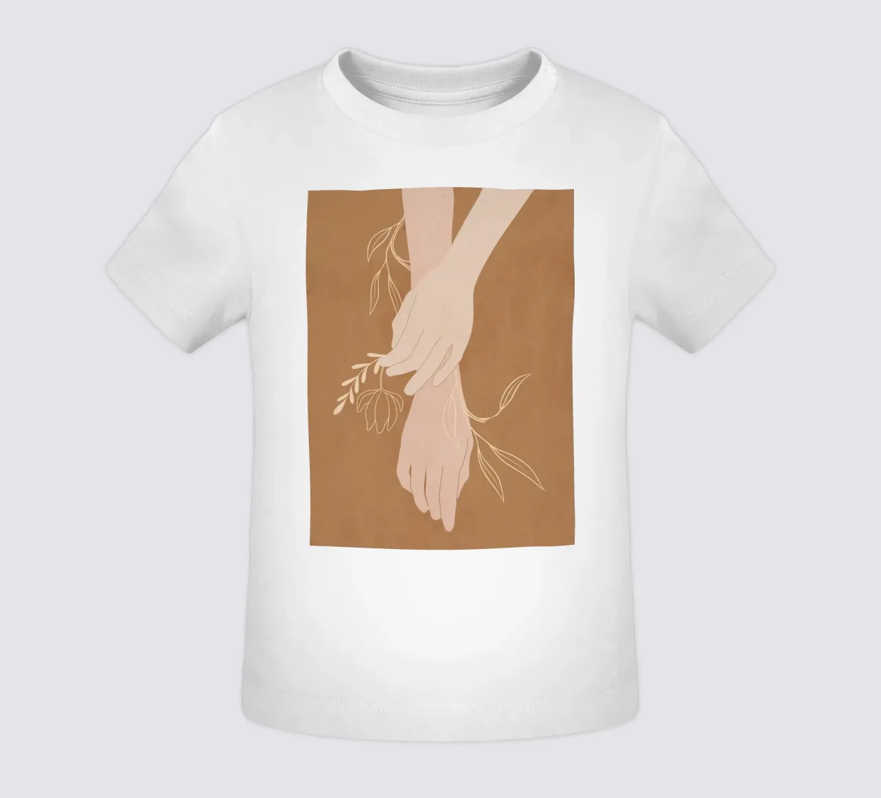 Mano in fiore maglietta neonato da LeaDArt