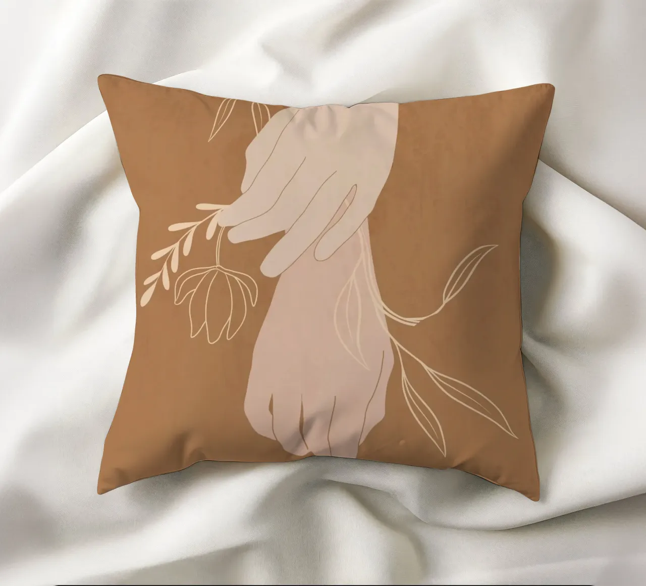 Mano in fiore cuscino da LeaDArt