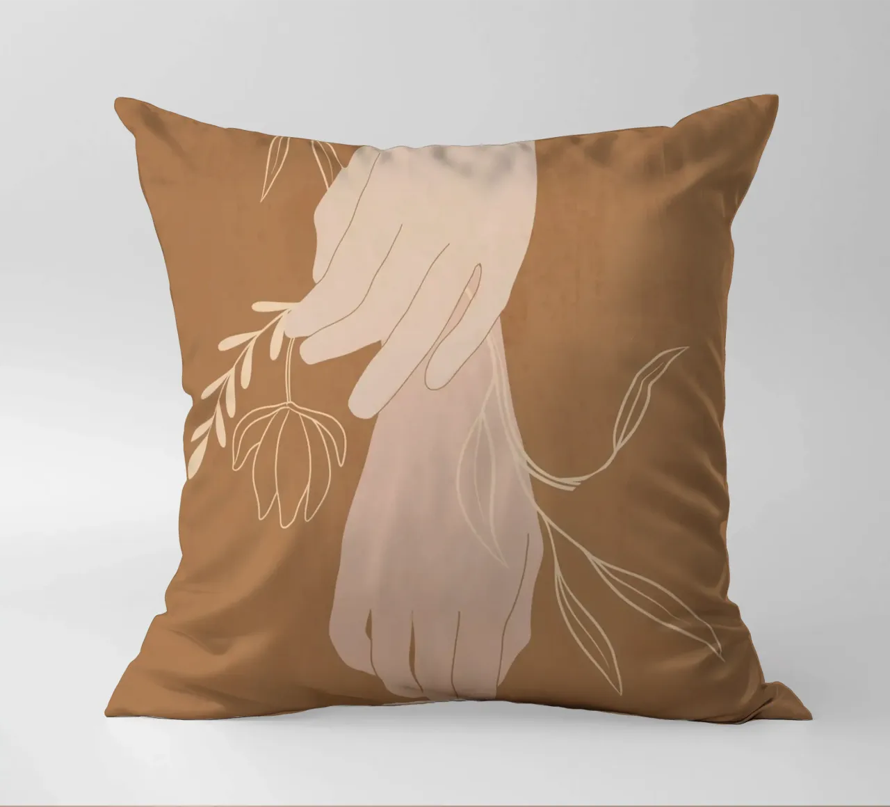 Mano in fiore cuscino da LeaDArt