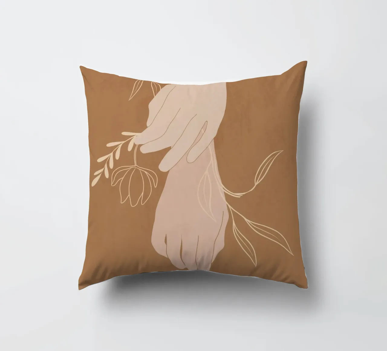 Mano in fiore cuscino da LeaDArt