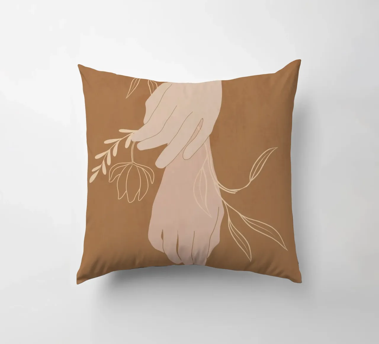 Mano in fiore cuscino da LeaDArt