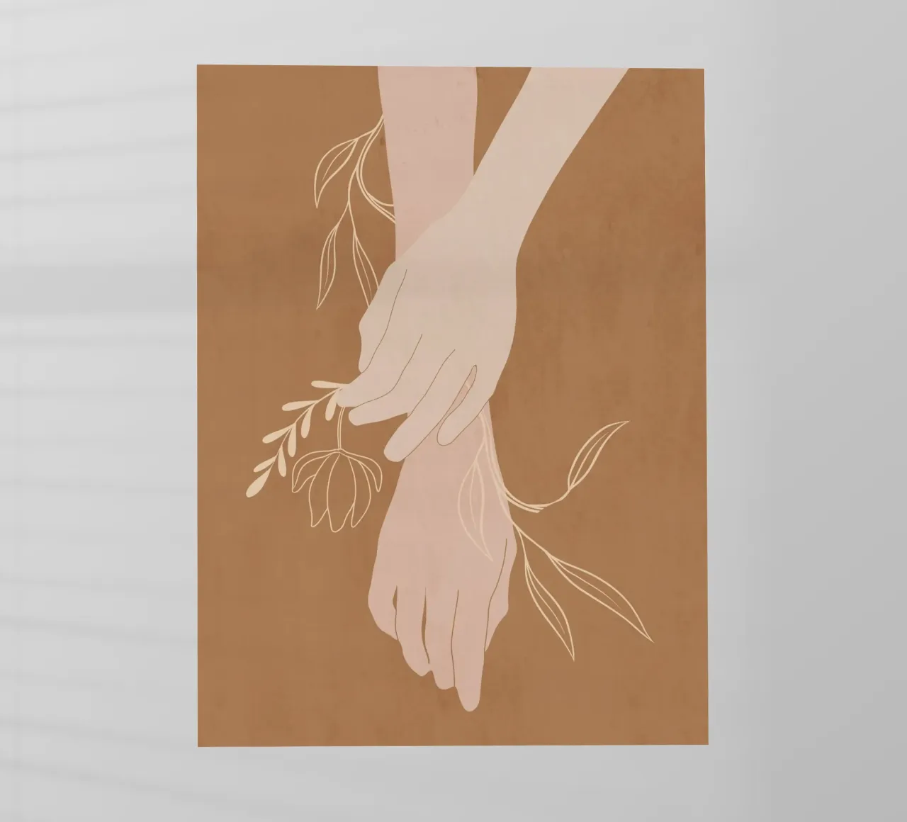 Mano in fiore pellicola backlit da LeaDArt