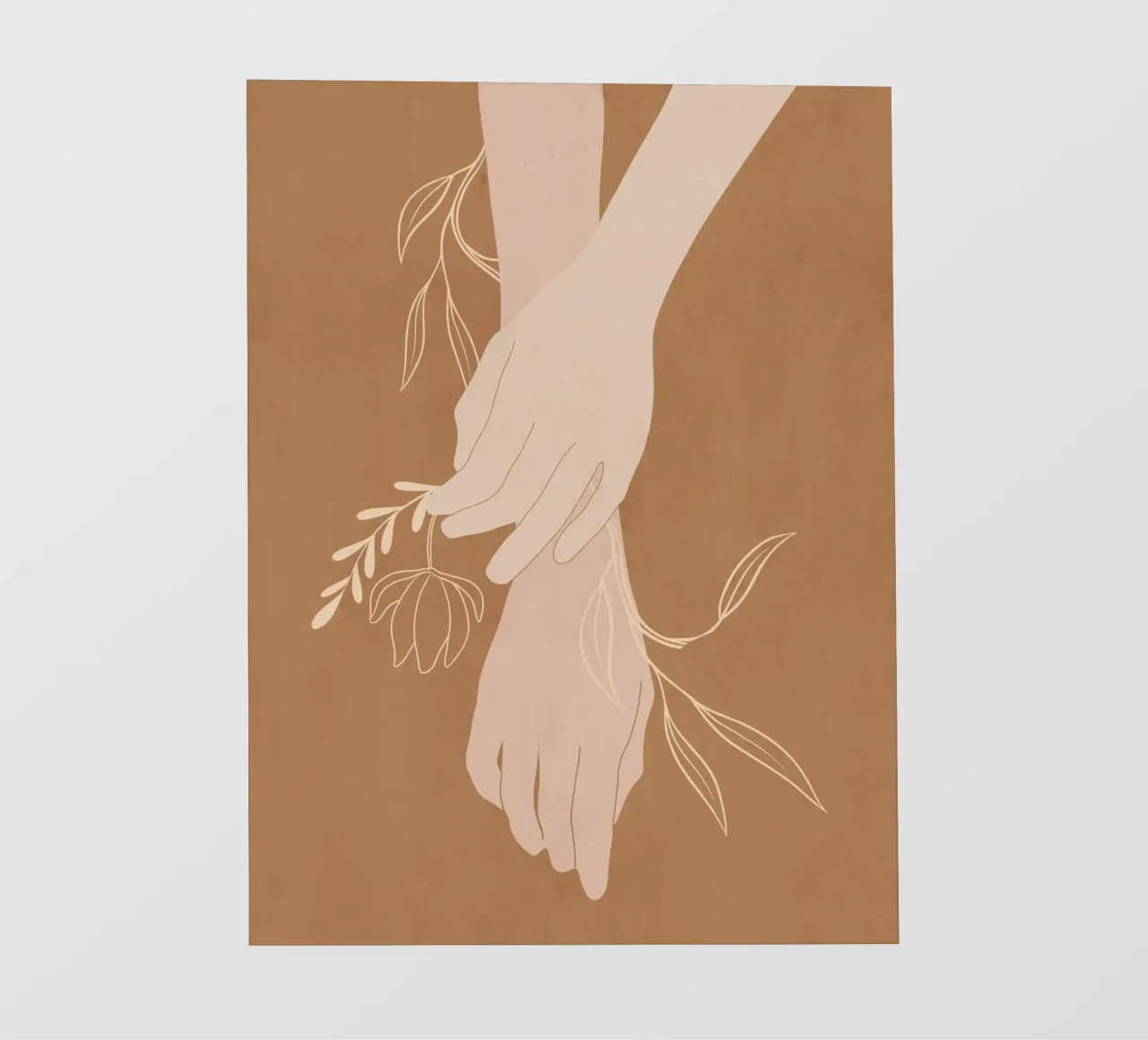 Mano in fiore telo in pvc da LeaDArt