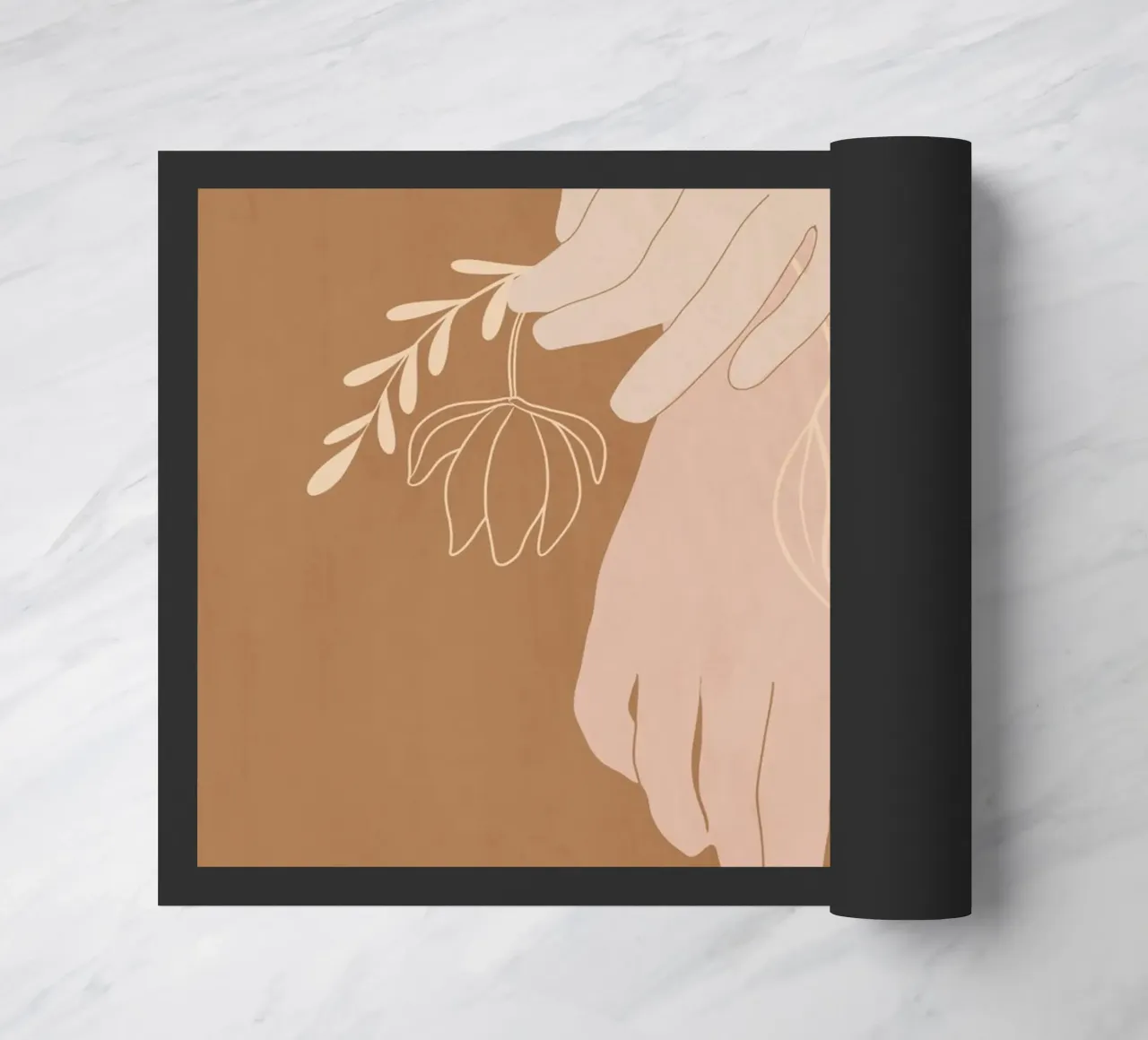 Mano in fiore zerbino da LeaDArt