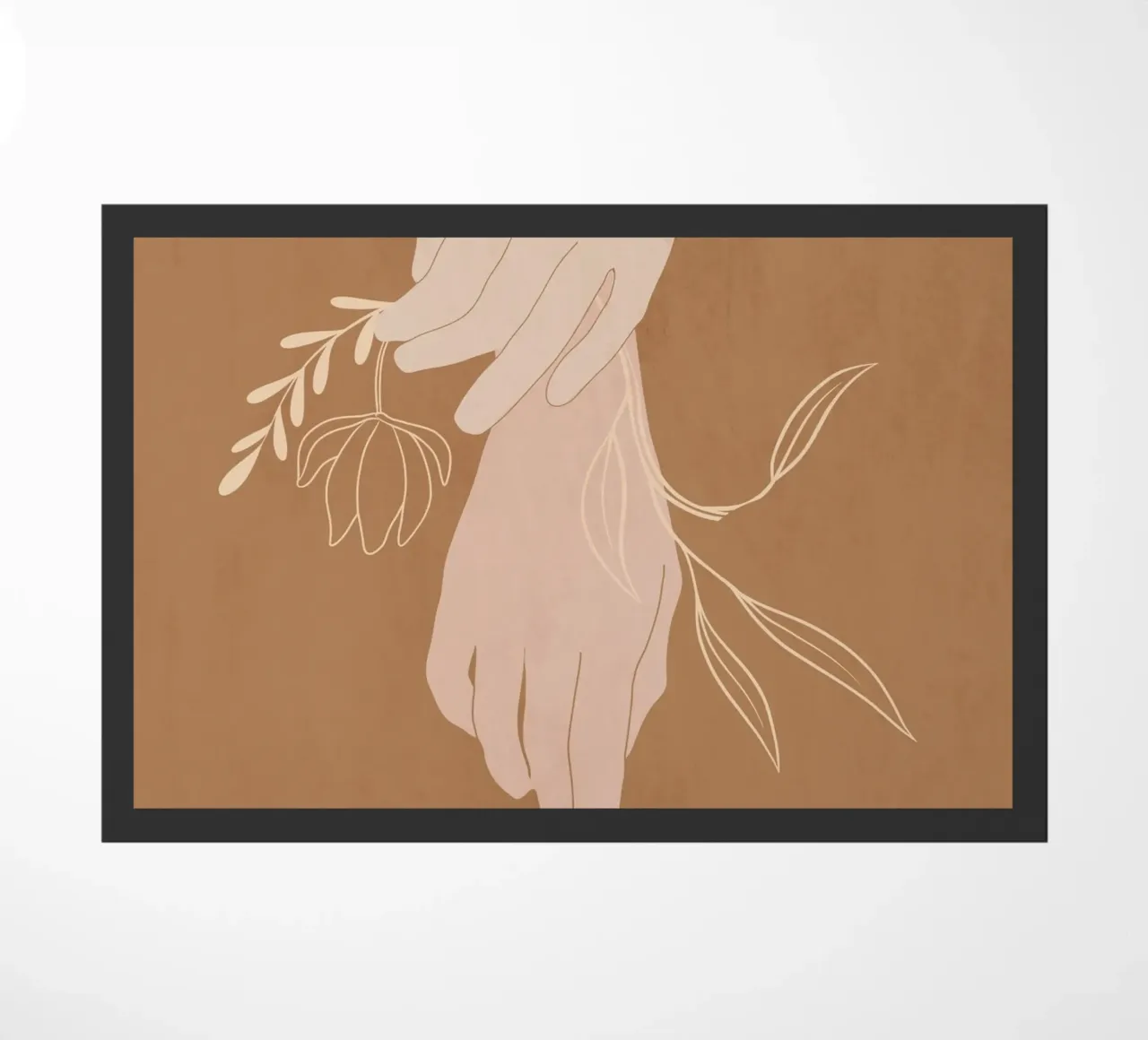 Mano in fiore zerbino da LeaDArt