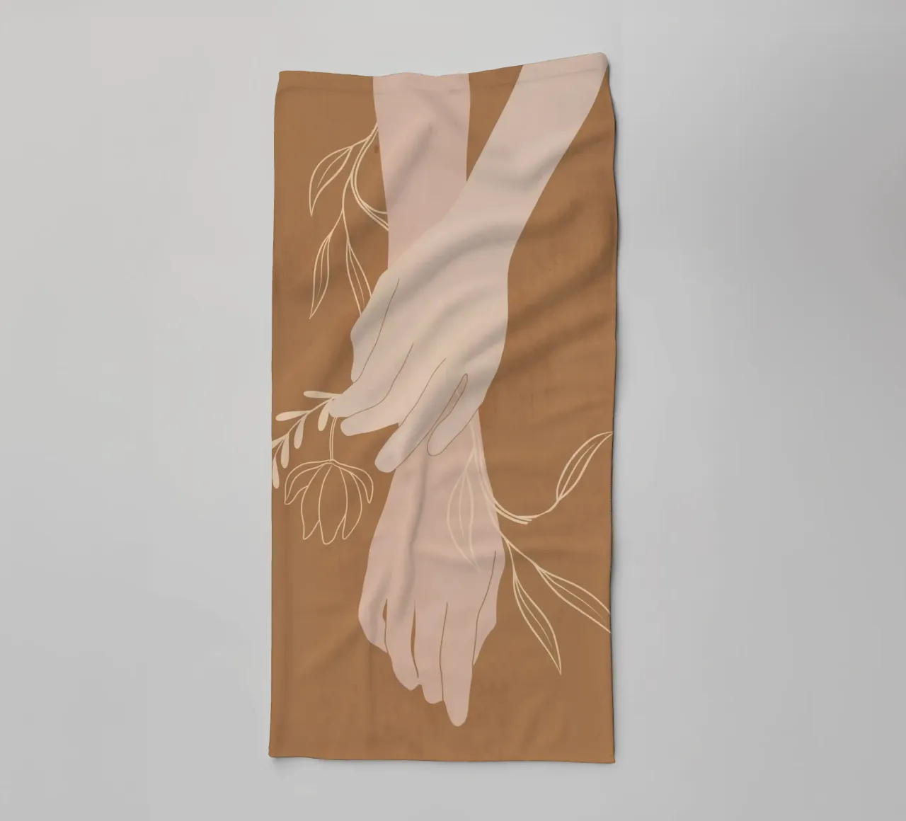 Mano in fiore asciugamano da bagno da LeaDArt