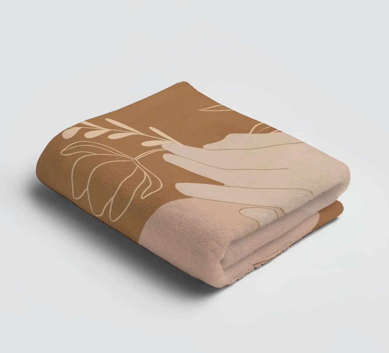 Mano in fiore asciugamano da bagno da LeaDArt