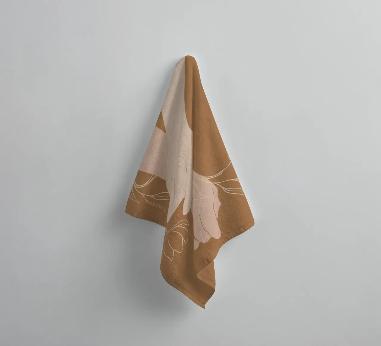 Mano in fiore asciugamano da bagno da LeaDArt