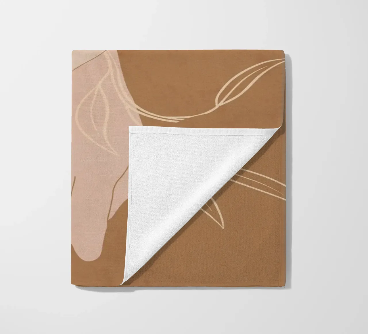 Mano in fiore telo mare da LeaDArt