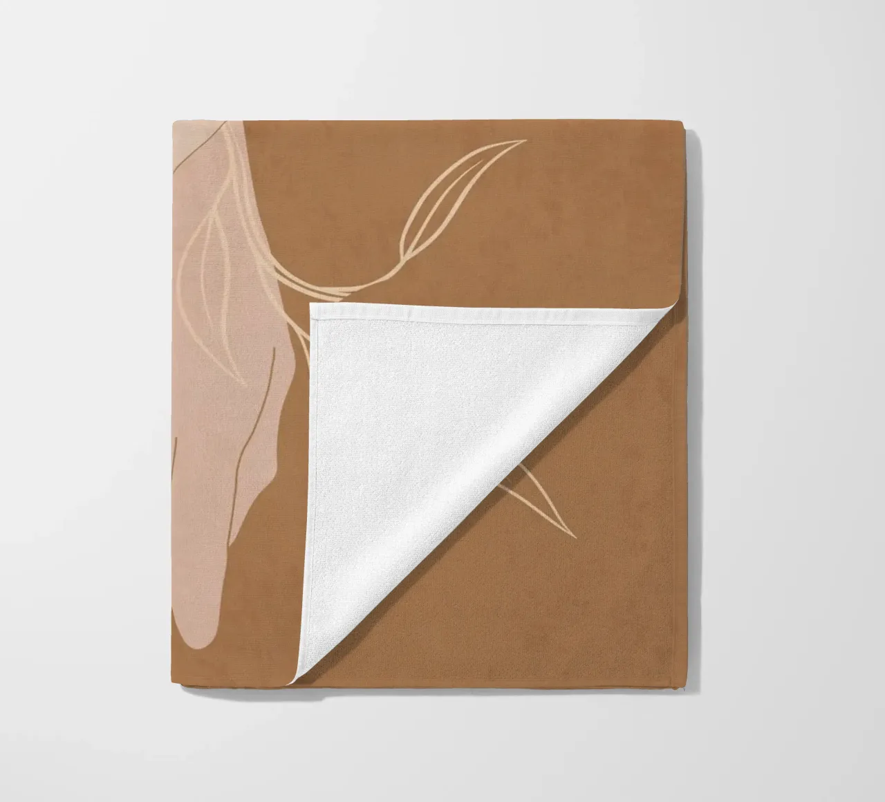 Mano in fiore telo mare da LeaDArt