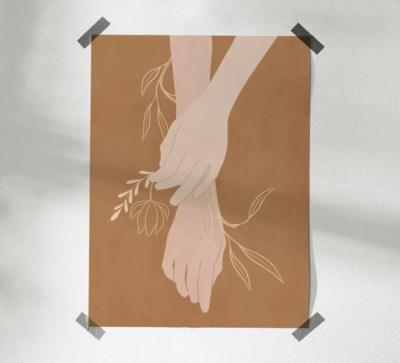 Mano in fiore carta hahnemühle da LeaDArt