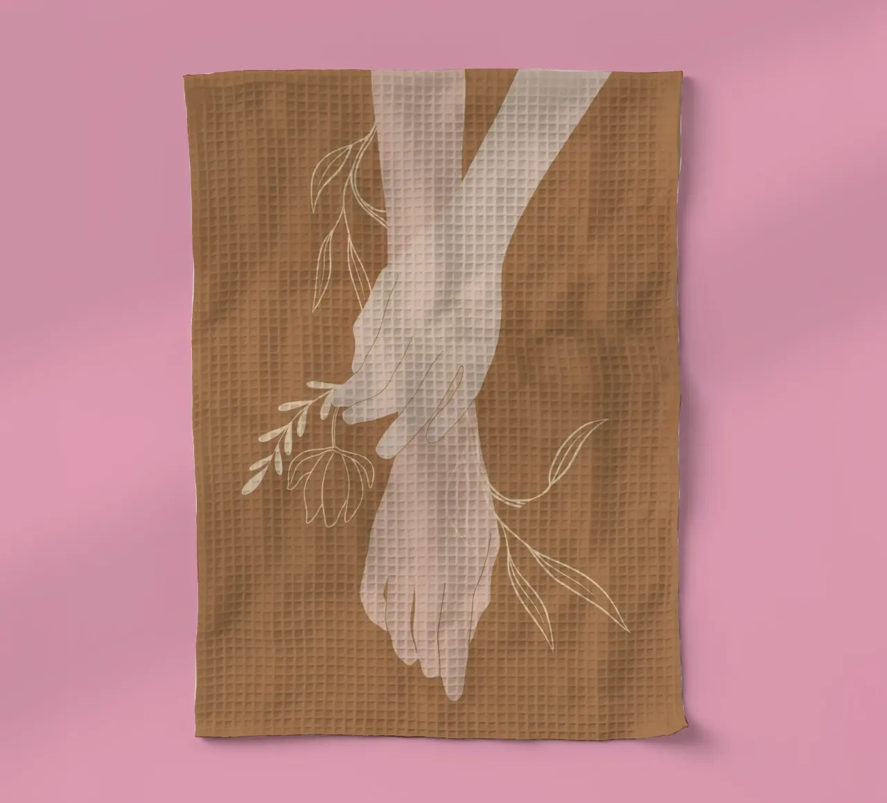 Mano in fiore canovaccio da cucina da LeaDArt