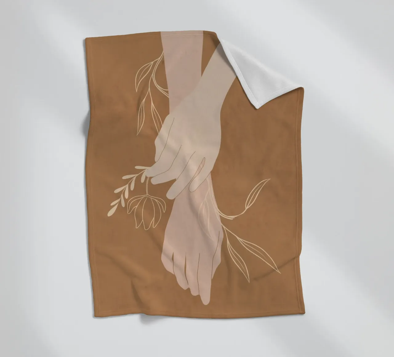 Mano in fiore coperta in pile da LeaDArt