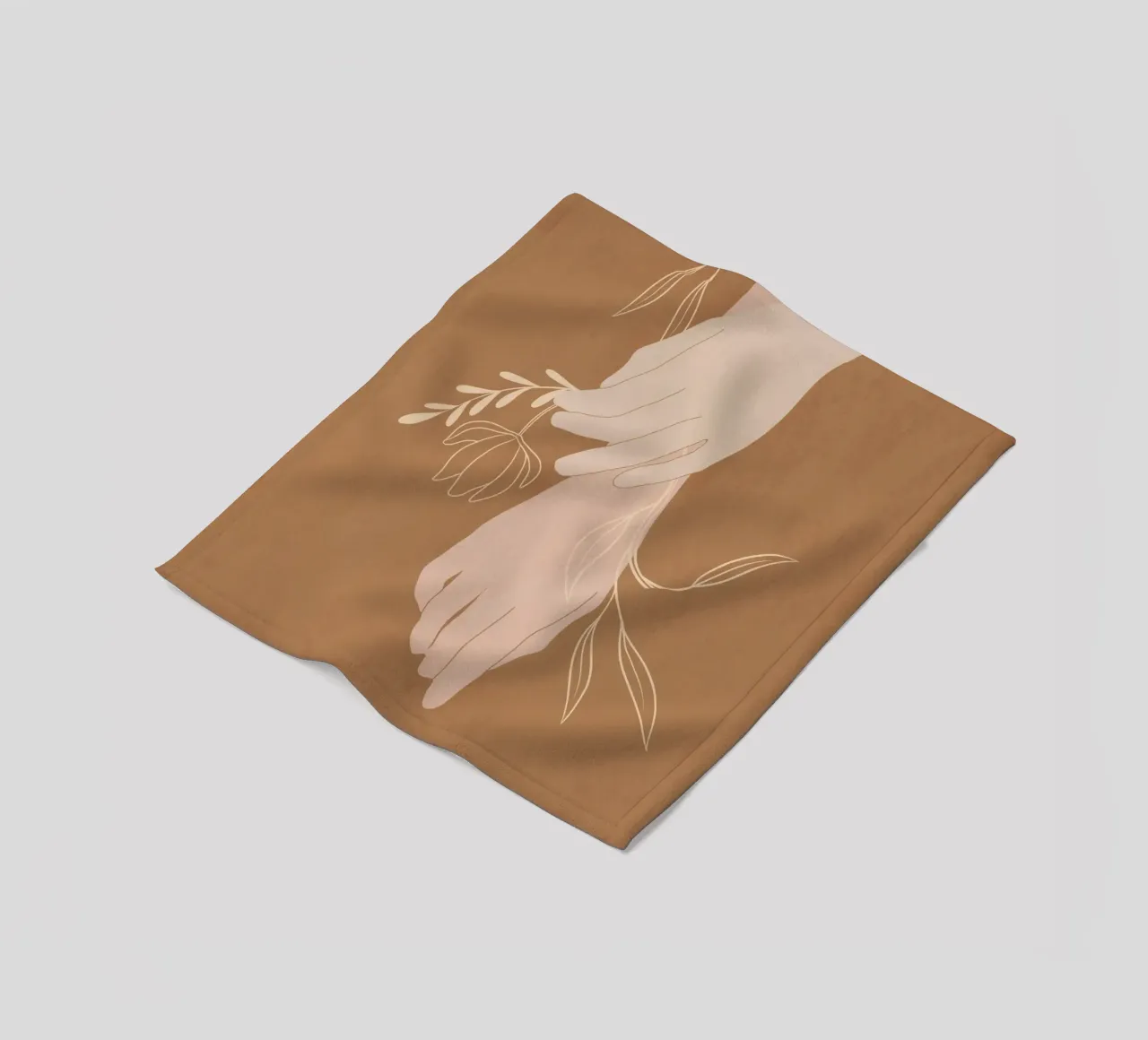 Mano in fiore coperta in pile da LeaDArt