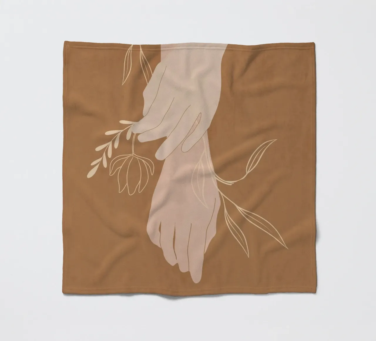 Mano in fiore coperta in pile da LeaDArt