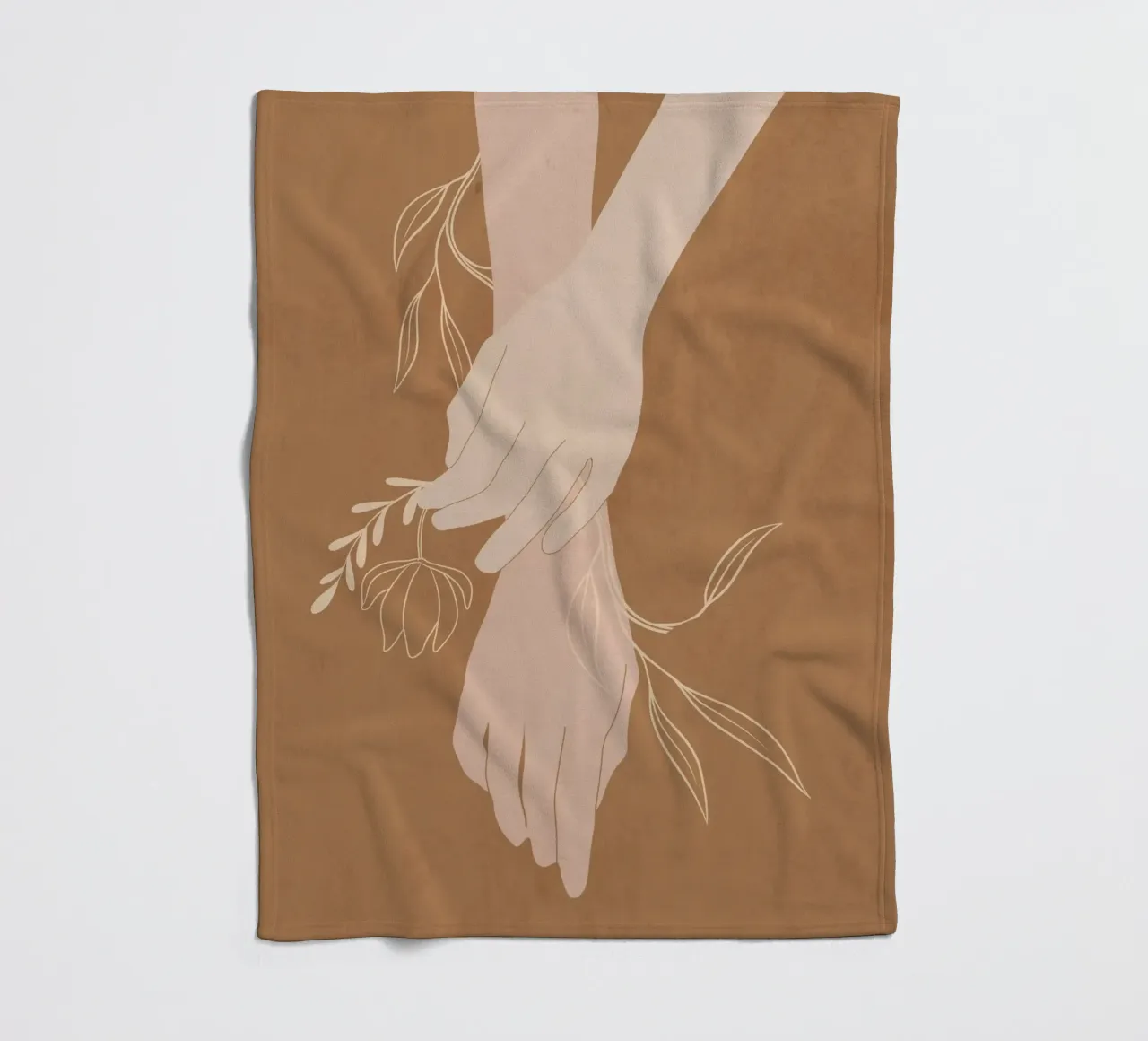 Mano in fiore coperta in pile da LeaDArt