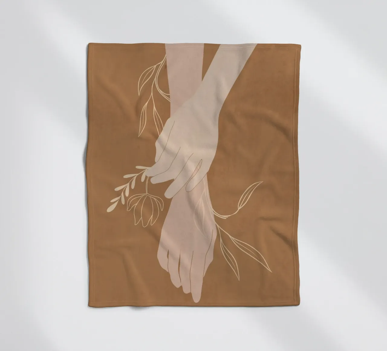 Mano in fiore coperta in pile da LeaDArt