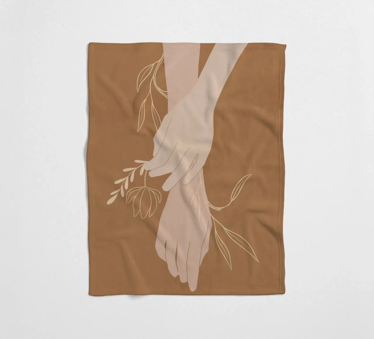 Mano in fiore coperta in pile da LeaDArt