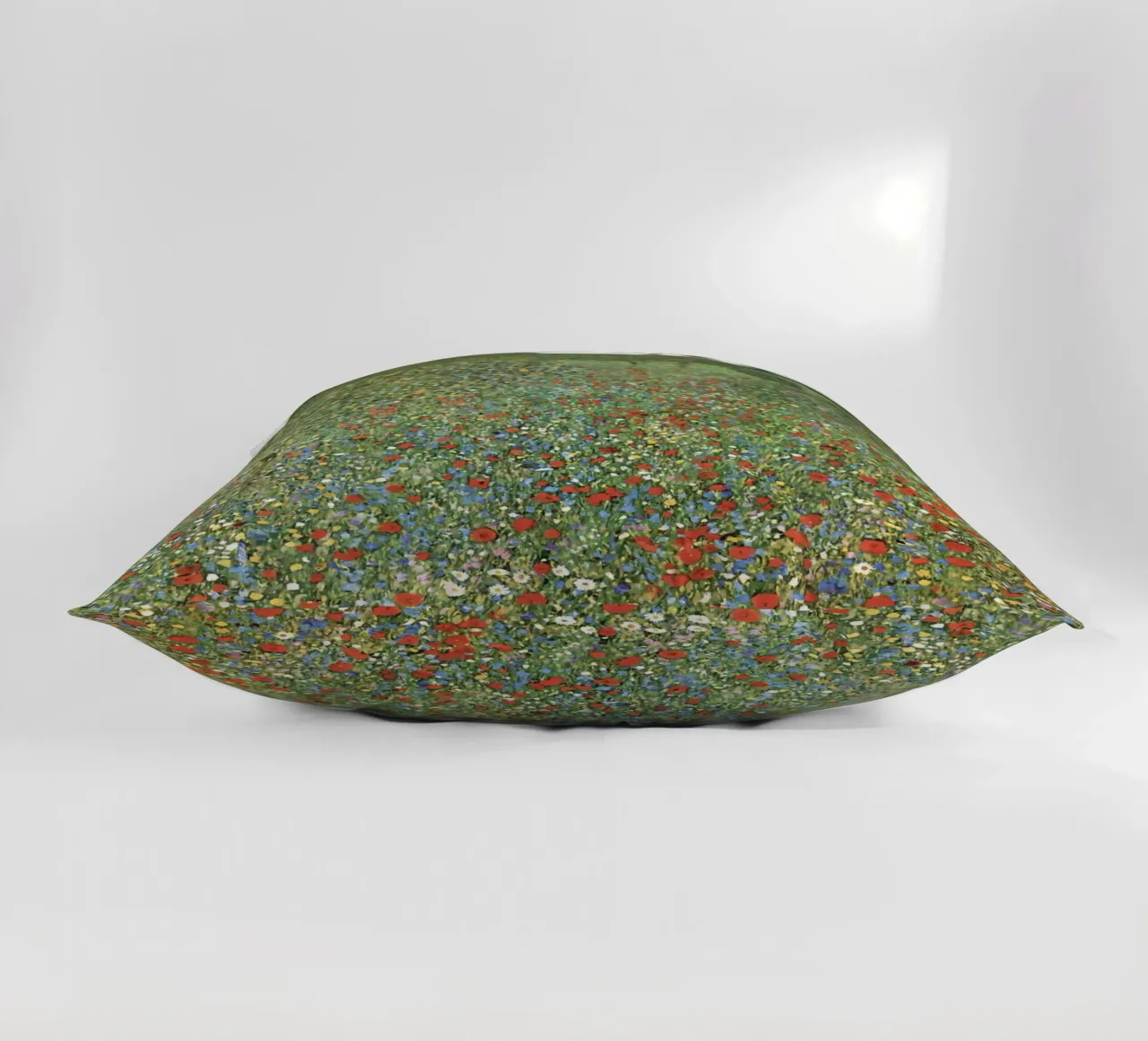 Poppy Field (1907) by Gustav Klimt decorative cushion by Art History