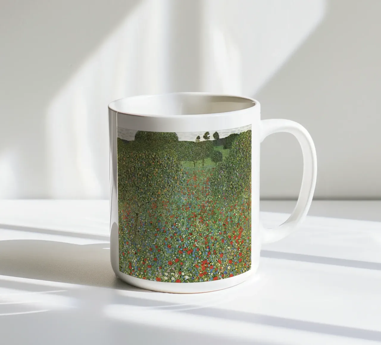 Campo di papaveri (1907) di Gustav Klimt tazza in ceramica da Art History