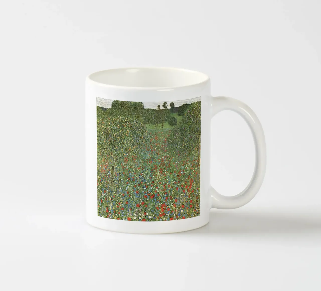 Campo di papaveri (1907) di Gustav Klimt tazza in ceramica da Art History