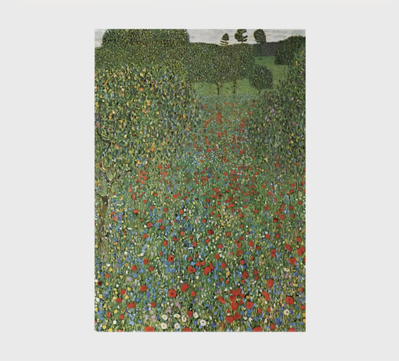 Poppy Field (1907) by Gustav Klimt notebook by Art History