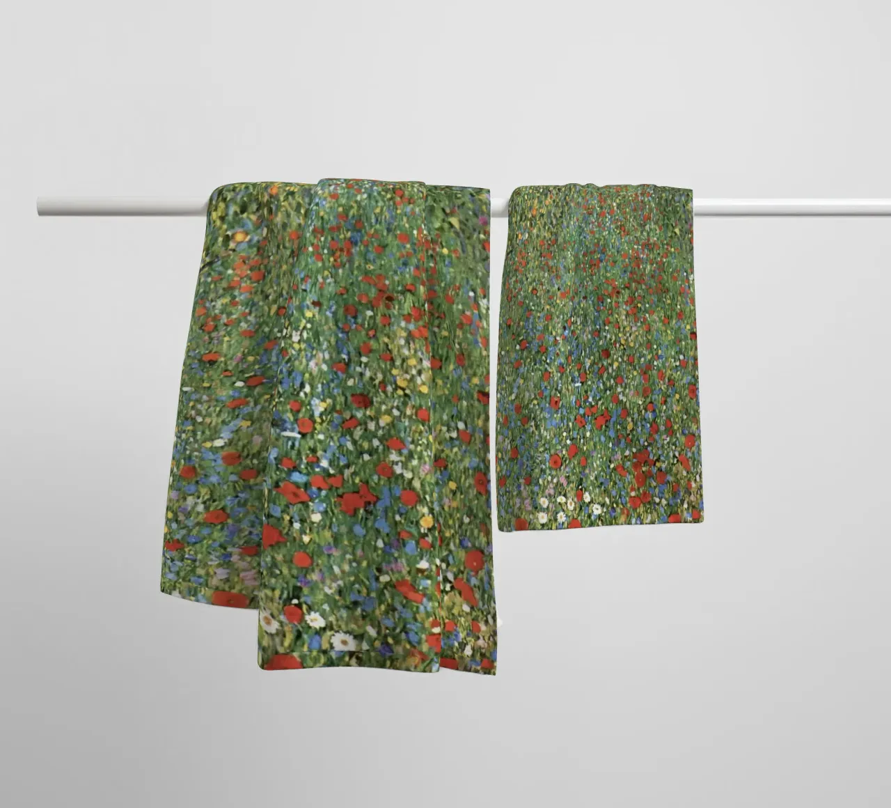 Poppy Field (1907) by Gustav Klimt towel by Art History