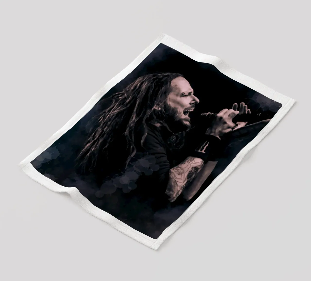 Jonathan Davis iconic style coperta in pile da Lembayung art