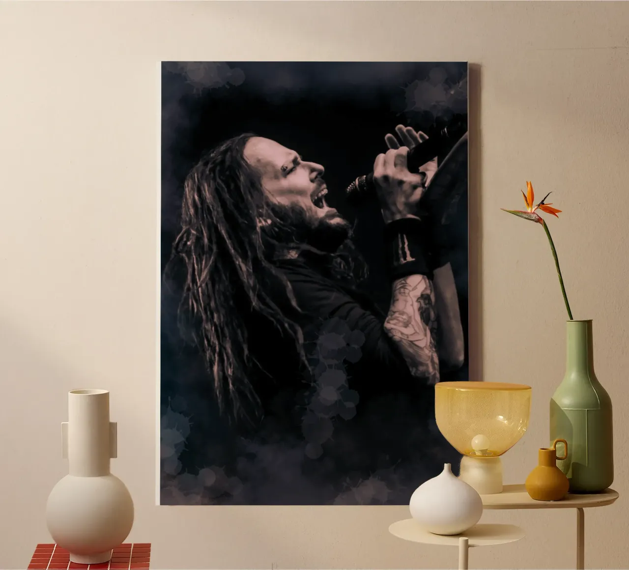Jonathan Davis iconic style tela con Cornice a cassetta da Lembayung art