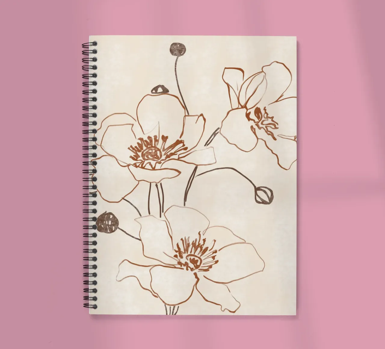 Line Bloom spiral notebook by LeaDArt