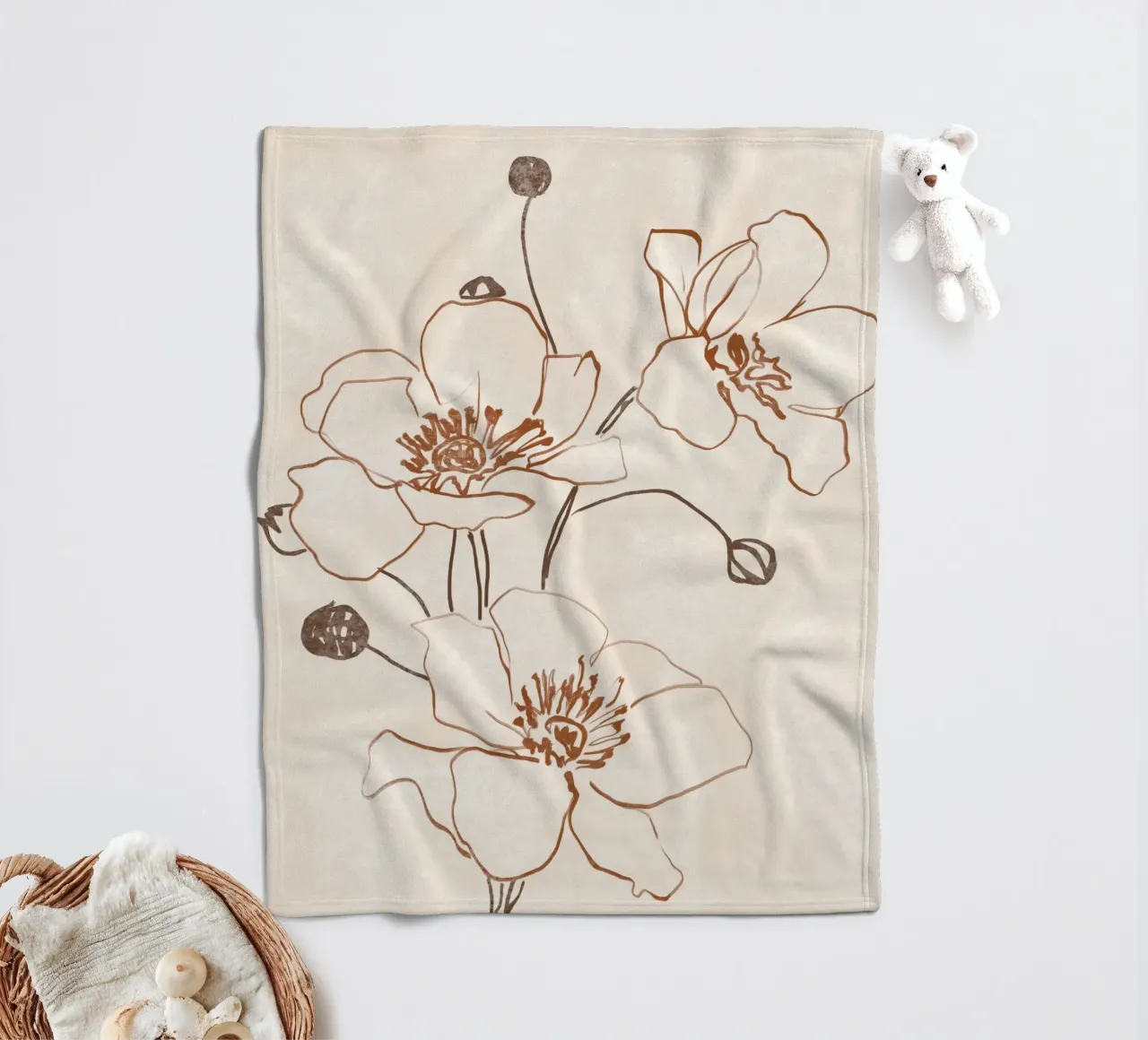 Linea Bloom coperta in pile da LeaDArt