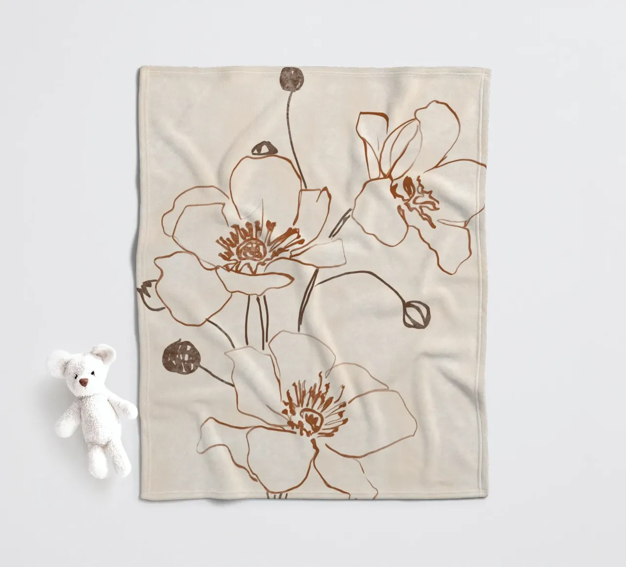 Linea Bloom coperta in pile da LeaDArt