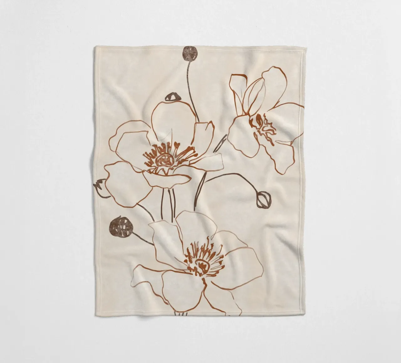 Linea Bloom coperta in pile da LeaDArt