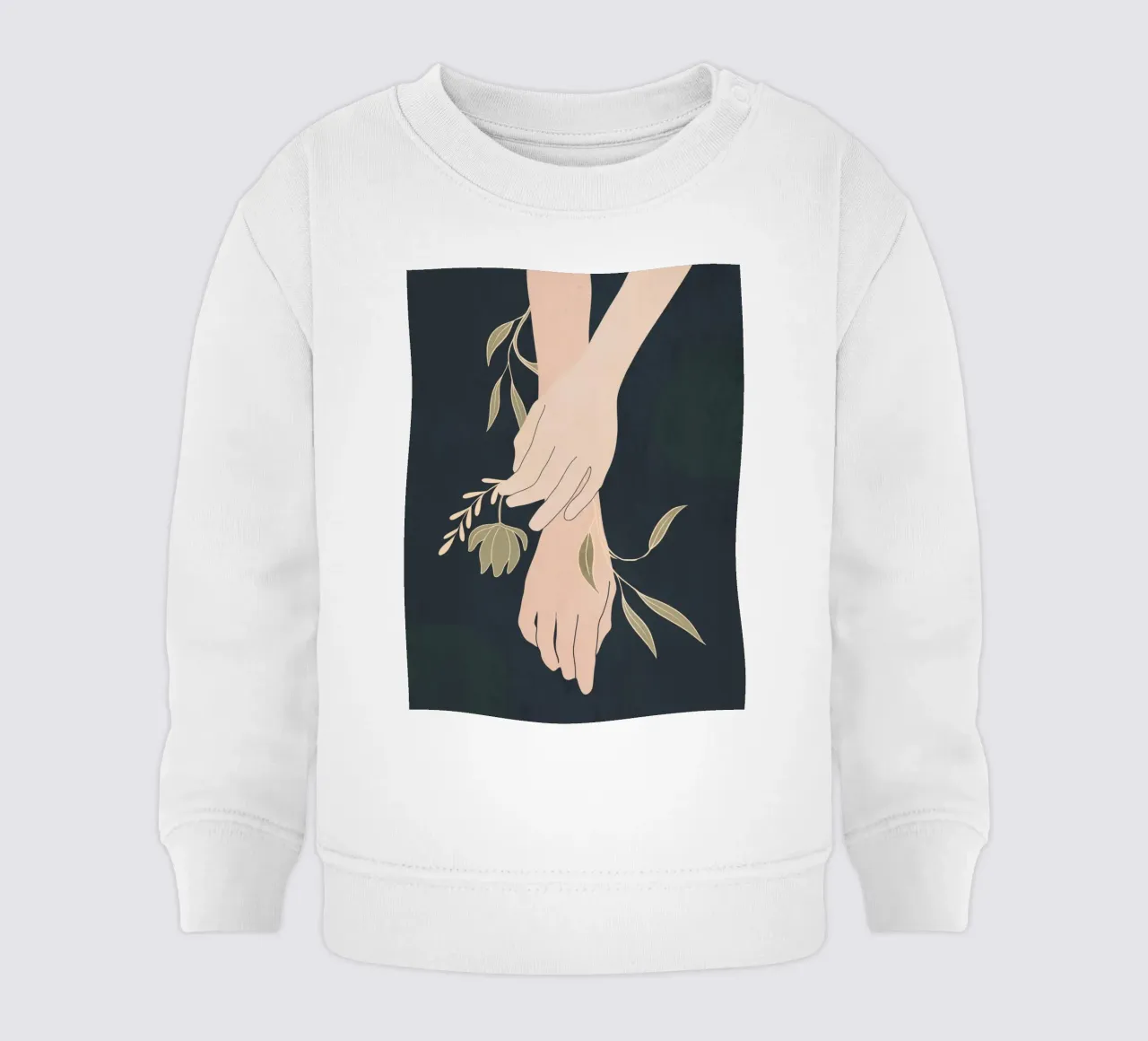 Mano in fiore 2 felpa neonato da LeaDArt