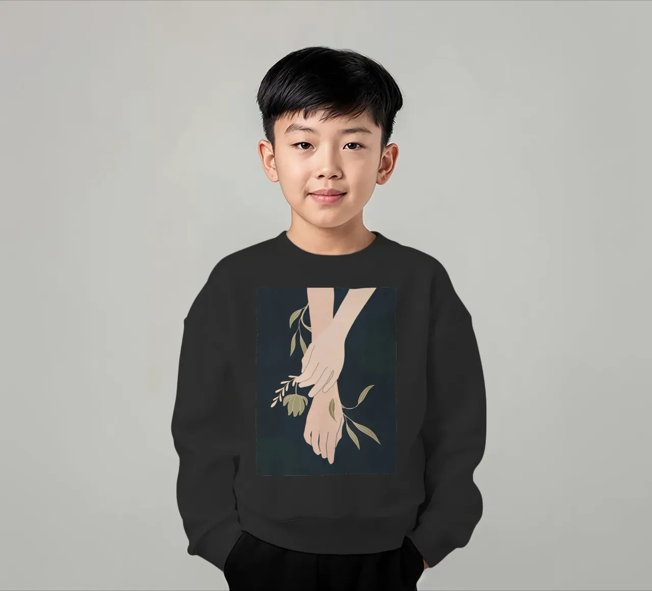 Mano in fiore 2 felpa bambino da LeaDArt