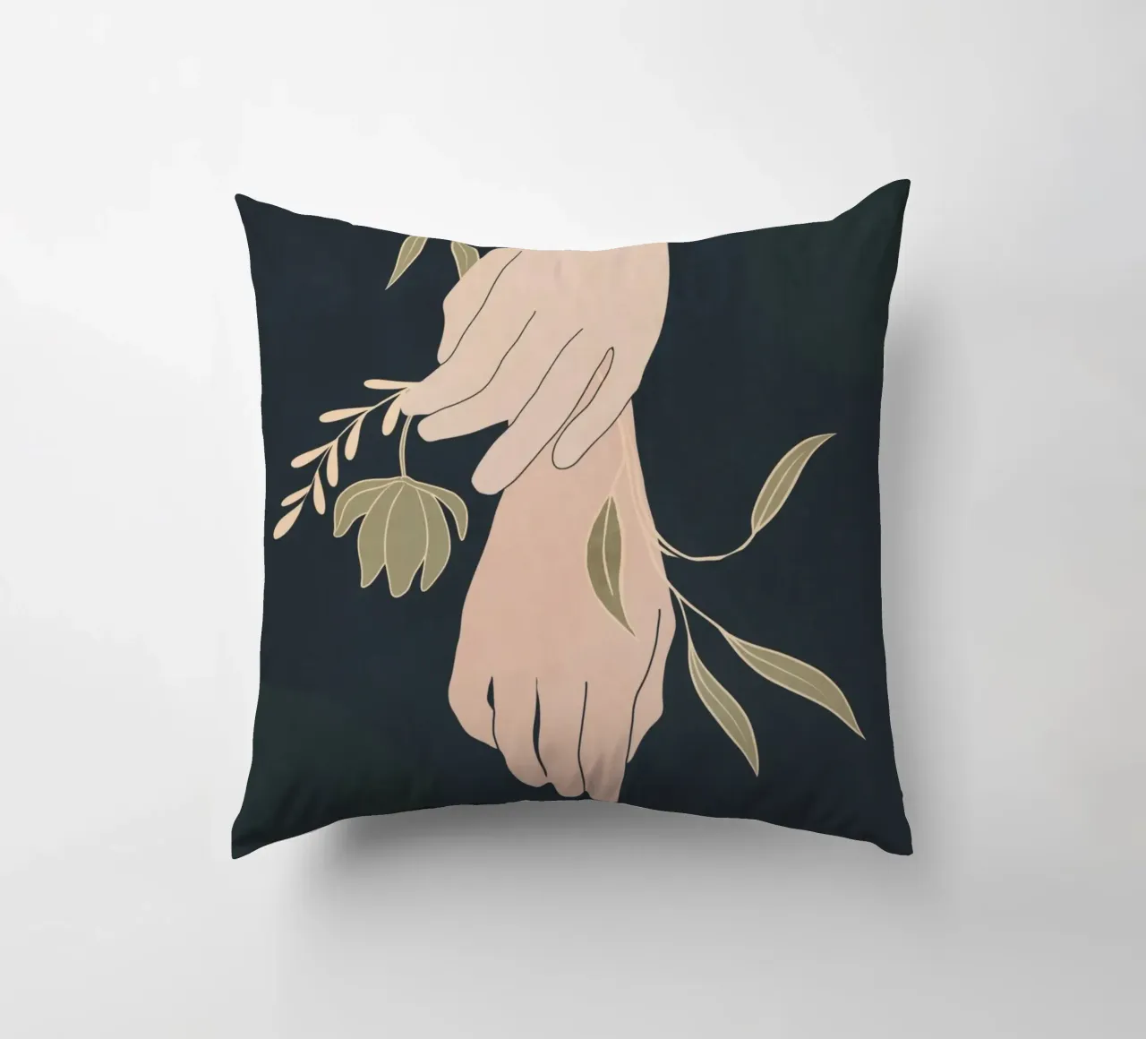 Mano in fiore 2 cuscino da LeaDArt