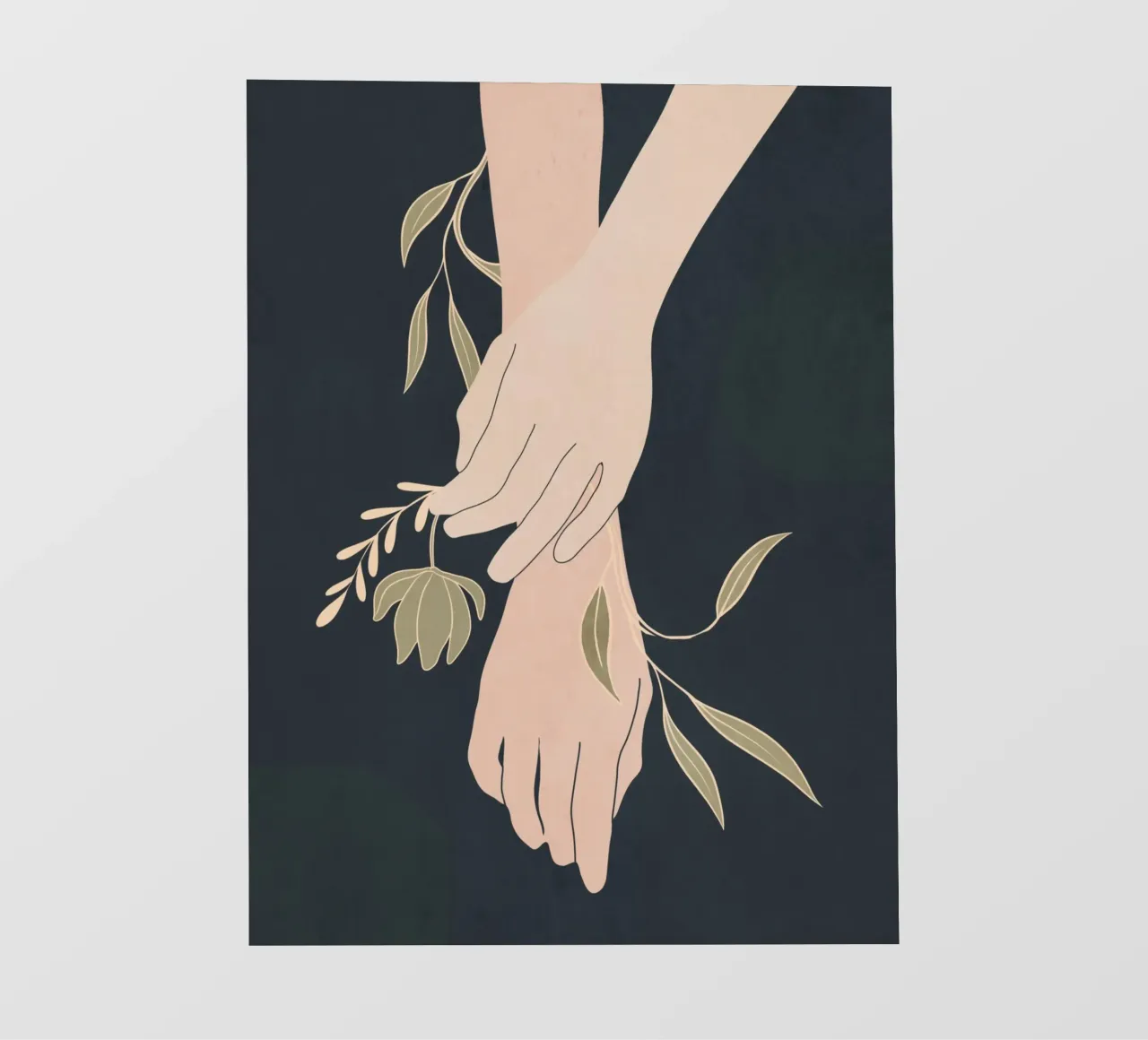 Mano in fiore 2 telo in pvc da LeaDArt