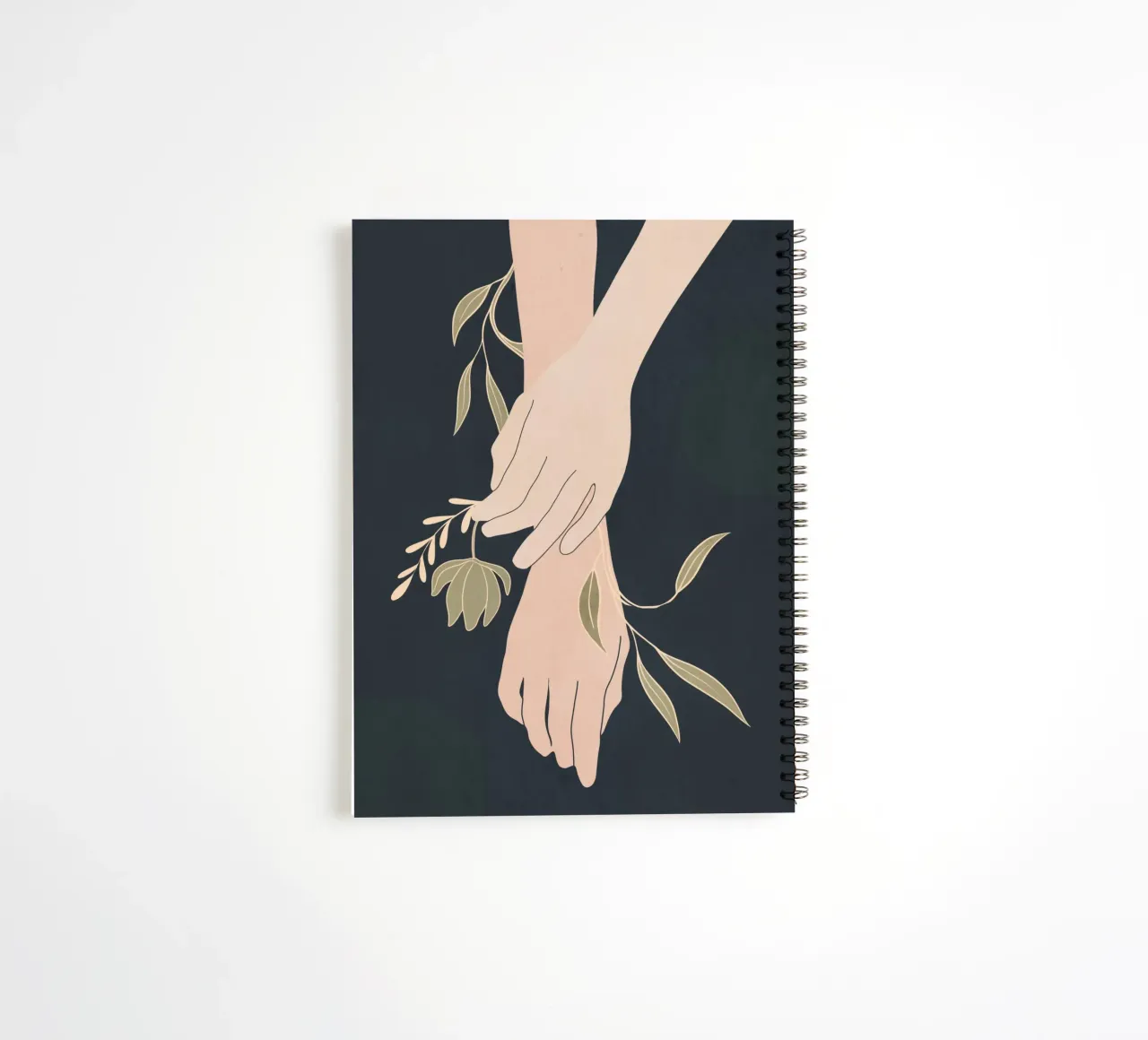 Mano in fiore 2 diario ad anelli da LeaDArt