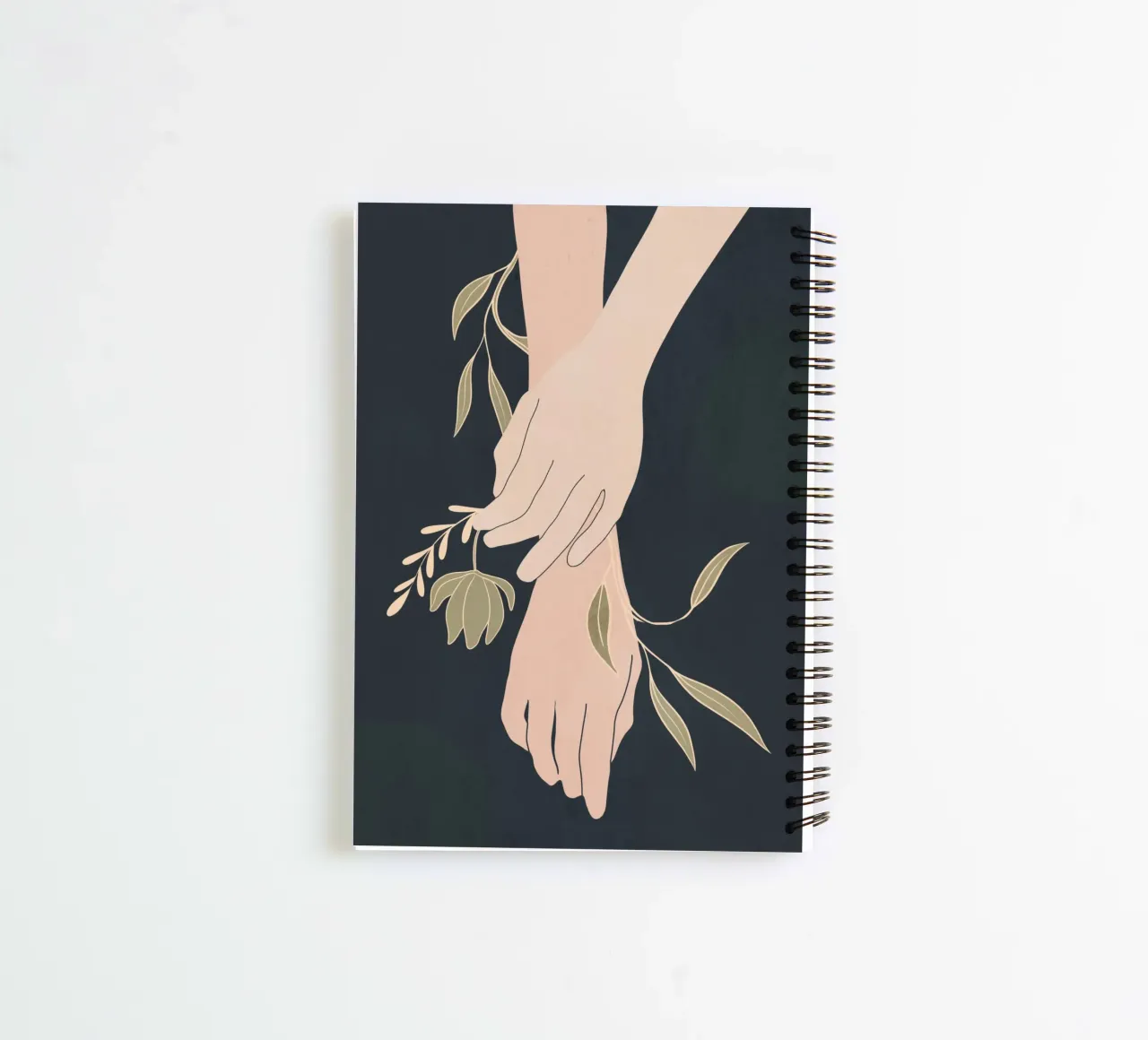 Mano in fiore 2 diario ad anelli da LeaDArt