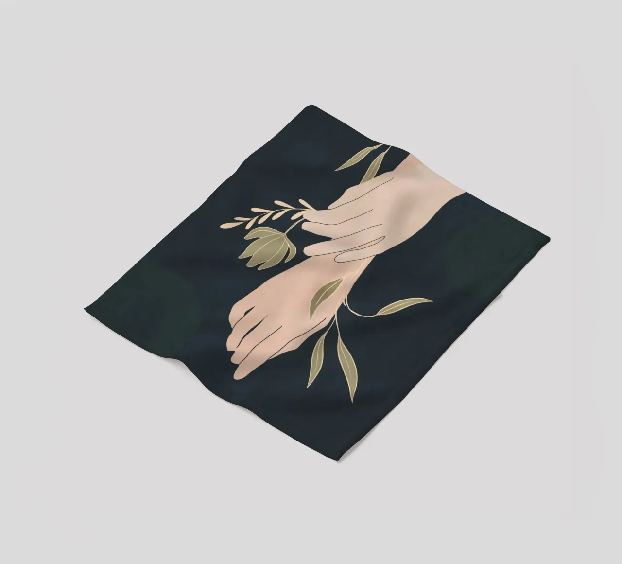 Mano in fiore 2 coperta in pile da LeaDArt