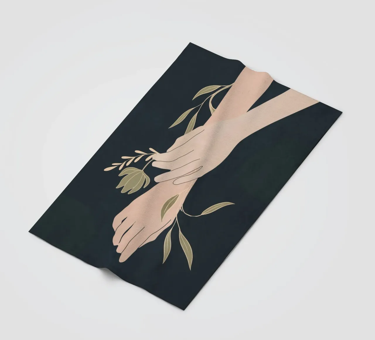 Mano in fiore 2 coperta in pile da LeaDArt