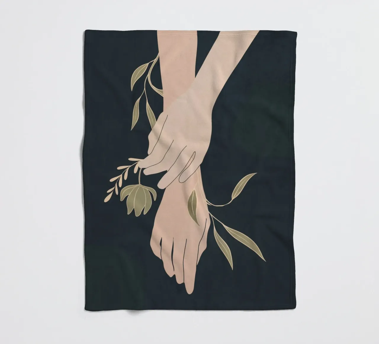 Mano in fiore 2 coperta in pile da LeaDArt