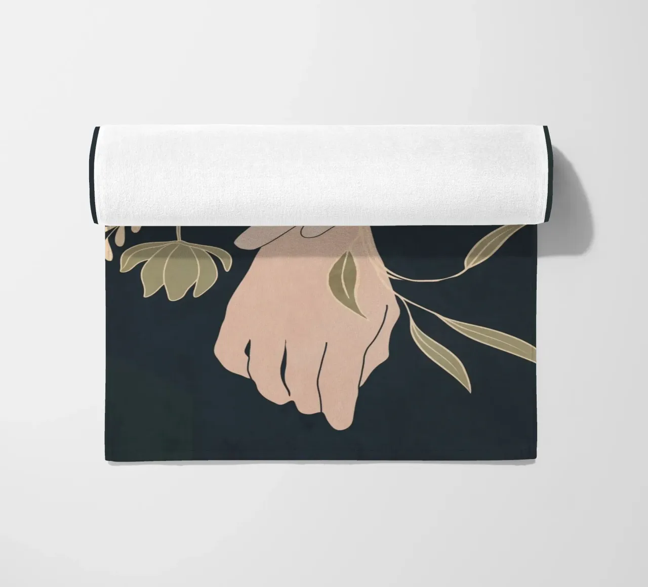 Mano in fiore 2 telo mare da LeaDArt